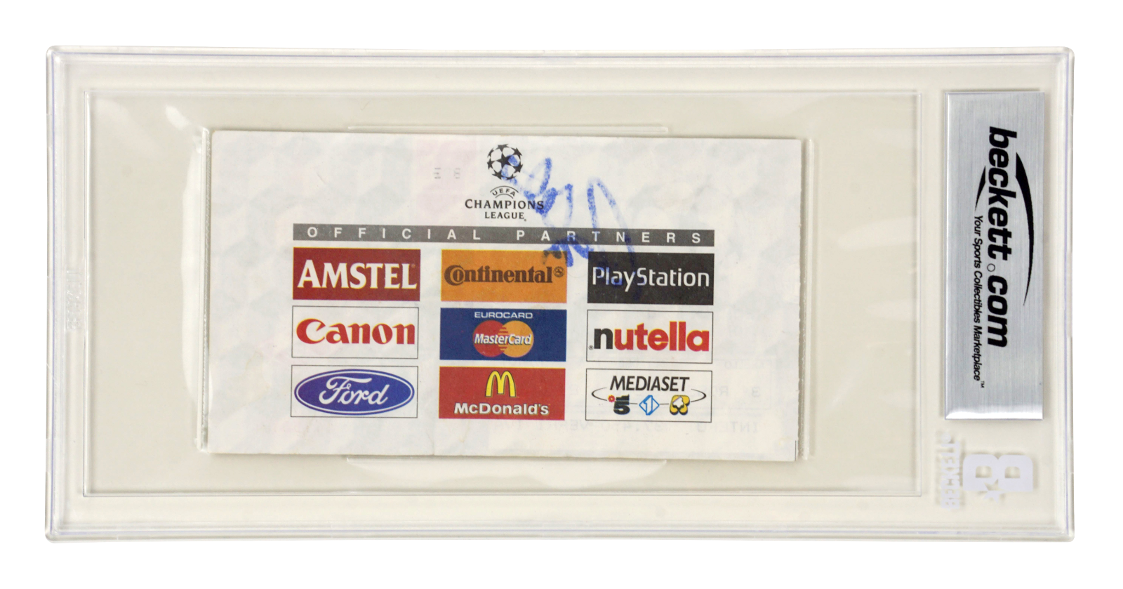 Ronaldo Nazario Signed 1998 First Champions League Goal Match Ticket – BGS 3